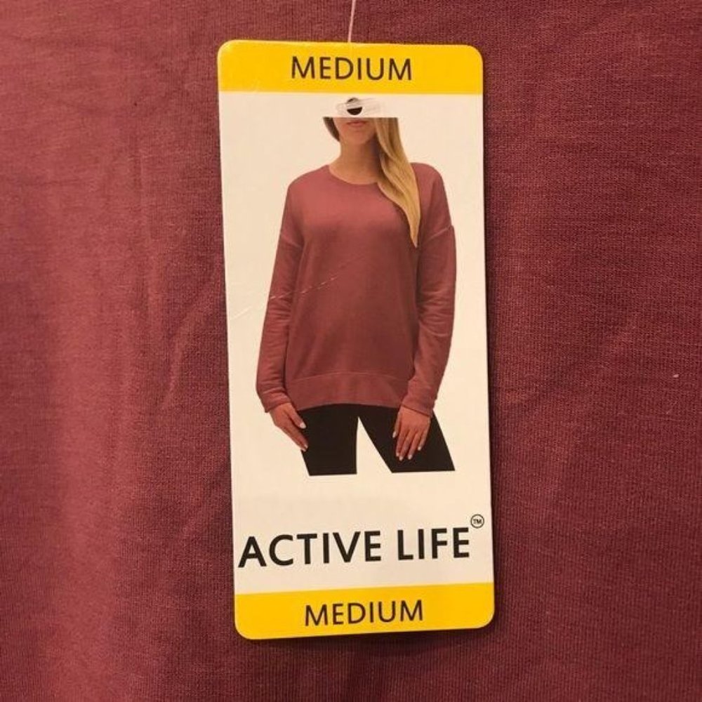 Nwt Active Life Split Hem Sweatshirt Crushed Berry - image 8